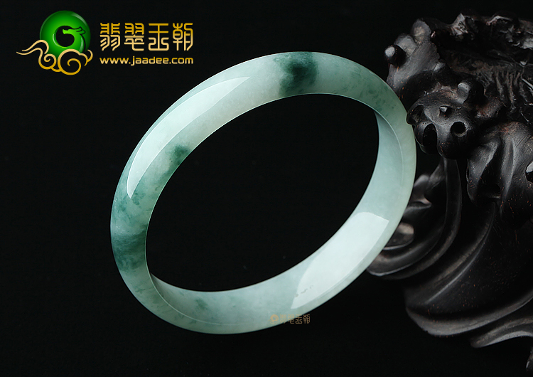 (超值推荐)糯冰种晴水飘花手镯（63mm）