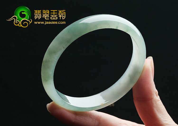 (超值推荐)冰种晴水略飘花手镯（62mm）