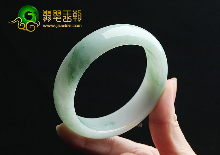 (超值推荐)糯冰种晴水飘花手镯（58.6mm）