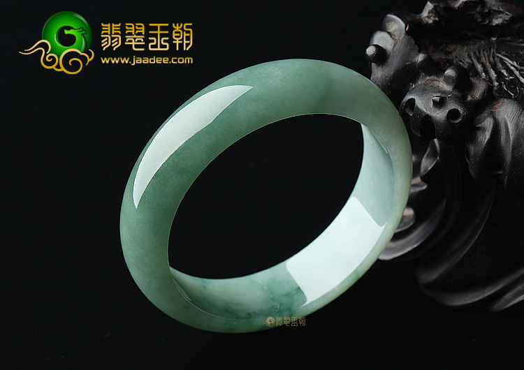 糯冰种晴水飘蓝花手镯（59.3mm）