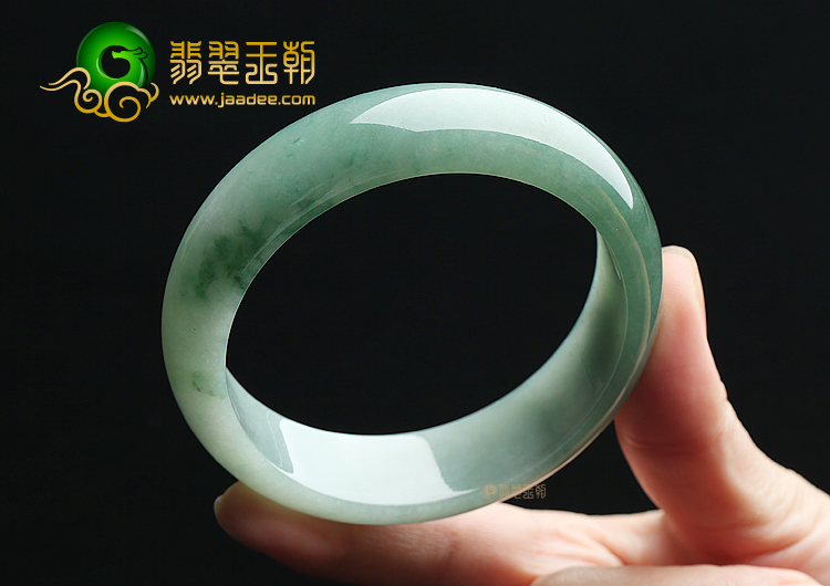 糯冰种晴水飘蓝花手镯（59.3mm）