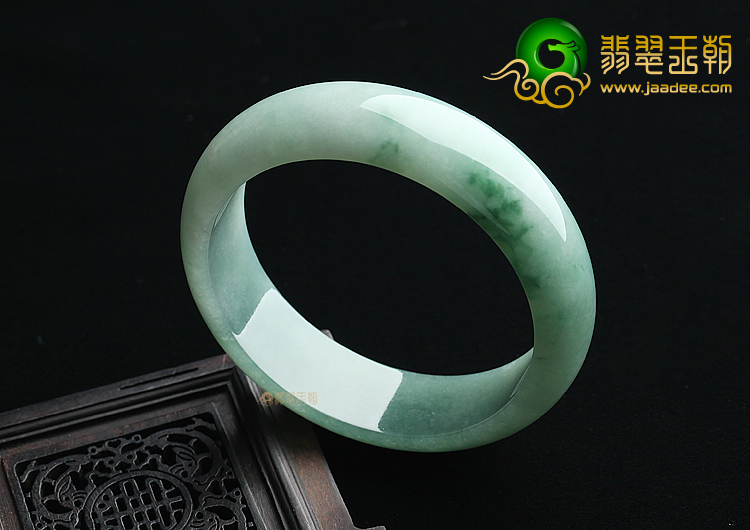 糯冰种晴水飘蓝花手镯（59.3mm）