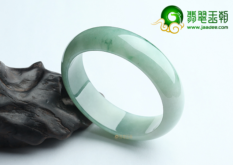 糯冰种晴水飘蓝花手镯（59.3mm）