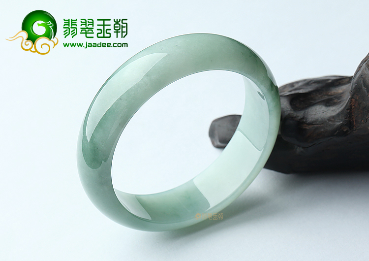 糯冰种晴水飘蓝花手镯（59mm）