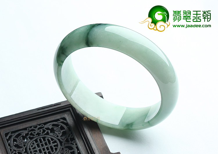 糯冰种晴水飘蓝花手镯（58.4mm）