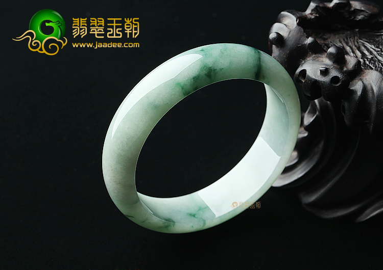 糯冰种晴水飘蓝花手镯（58.4mm）