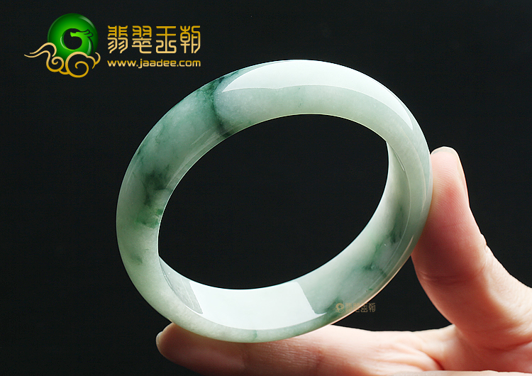 糯冰种晴水飘蓝花手镯（58.4mm）