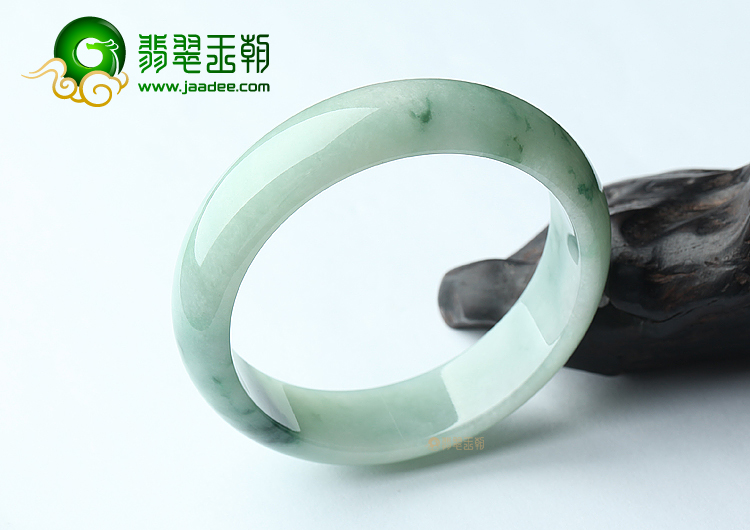 糯冰种晴水飘蓝花手镯（58.4mm）