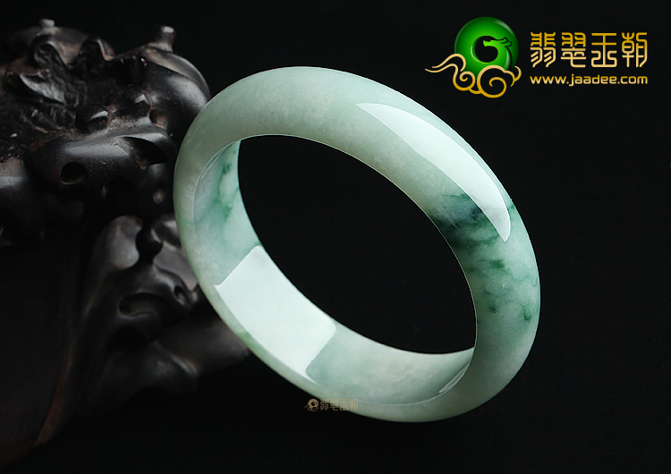 糯冰种晴水飘蓝花手镯（58.4mm）