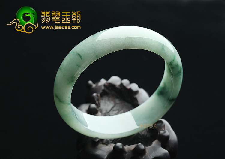 糯冰种晴水飘蓝花手镯（58.4mm）