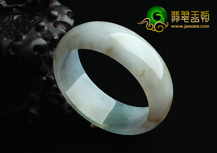 (超值推荐)冰种飘花带黄翡手镯（59.5mm）