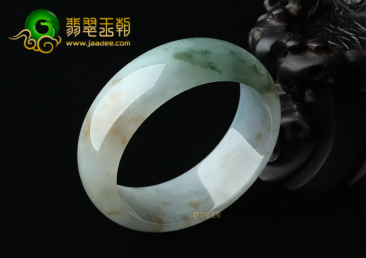 (超值推荐)冰种飘花带黄翡手镯（59.5mm）