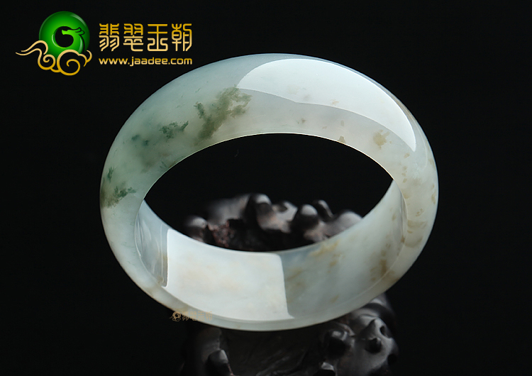 (超值推荐)冰种飘花带黄翡手镯（59.5mm）