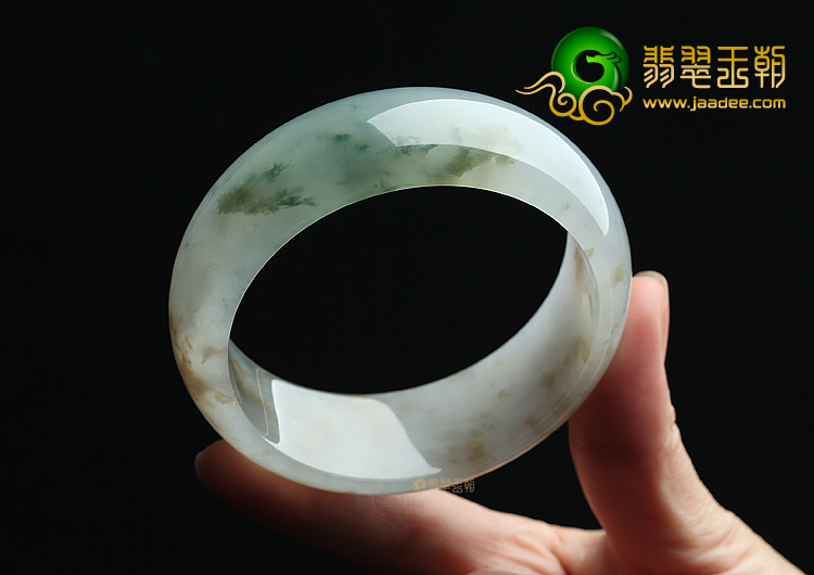(超值推荐)冰种飘花带黄翡手镯（59.5mm）