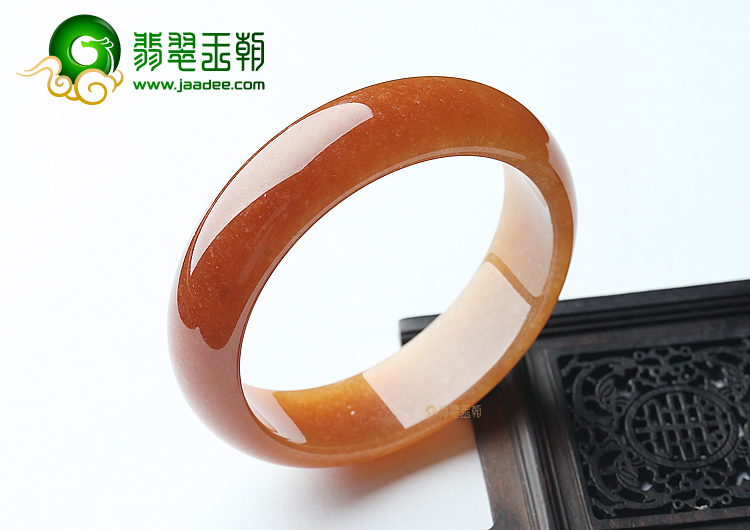 (超值推荐)糯冰种蜜糖黄翡手镯（58.5mm）