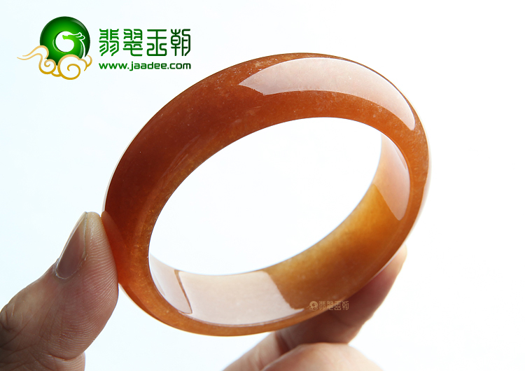 (超值推荐)糯冰种蜜糖黄翡手镯（58.5mm）