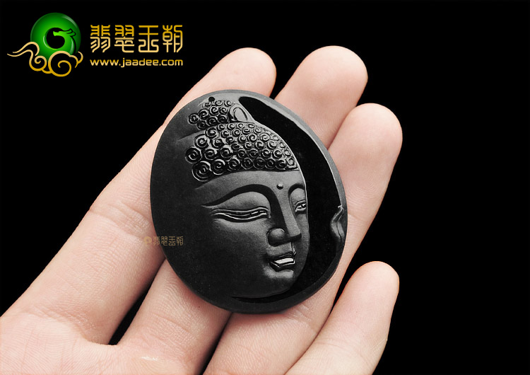 （一口价扫货）冰种墨翠释迦牟尼挂件