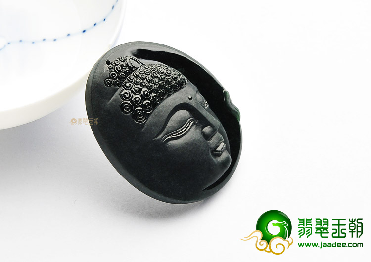 （一口价扫货）冰种墨翠释迦牟尼挂件