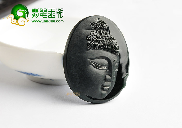（一口价扫货）冰种墨翠释迦牟尼挂件