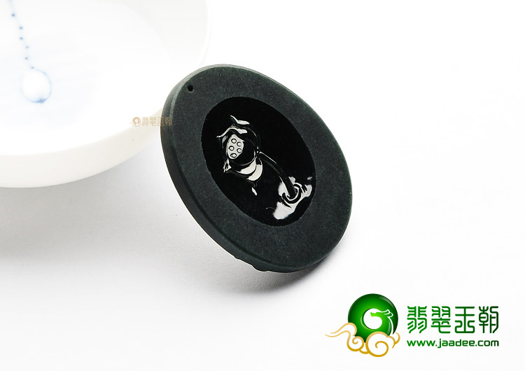 （一口价扫货）冰种墨翠释迦牟尼挂件