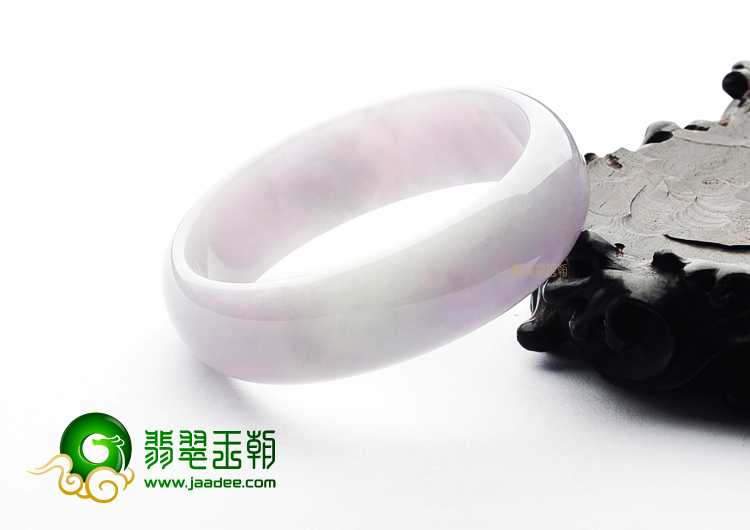 糯冰种淡紫罗兰贵妃镯(53.6mm-48mm)