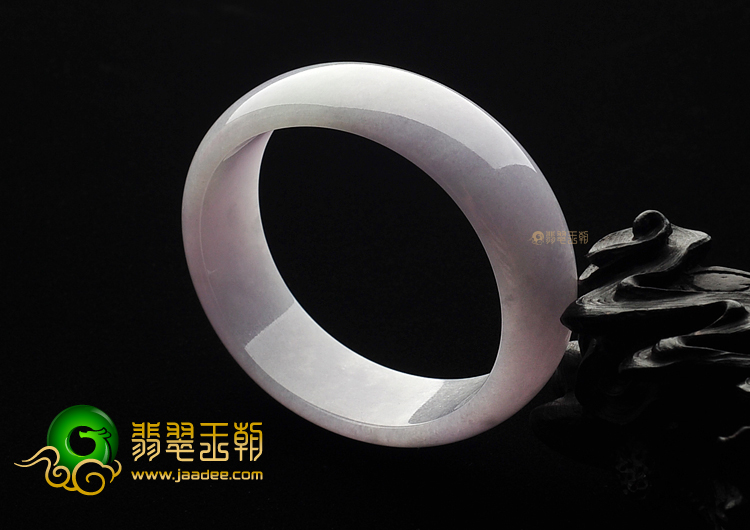 糯冰种淡紫罗兰贵妃镯(53.6mm-48mm)