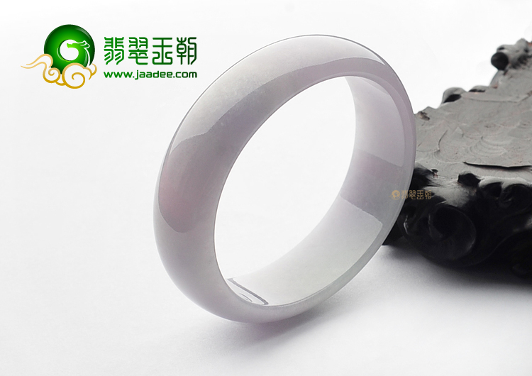 糯冰种淡紫罗兰贵妃镯(53.6mm-48mm)