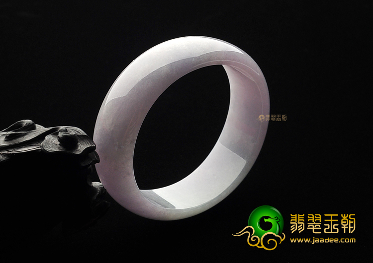 糯冰种淡紫罗兰贵妃镯(53.6mm-48mm)