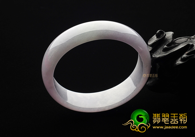 糯冰种淡紫罗兰贵妃镯(53.6mm-48mm)