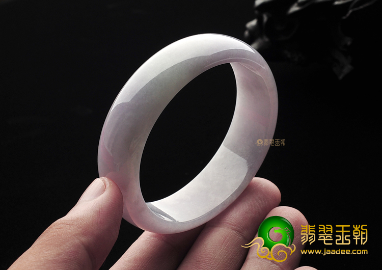 糯冰种淡紫罗兰贵妃镯(53.6mm-48mm)