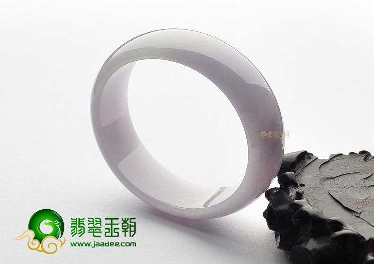 糯冰种淡紫罗兰贵妃镯(53.6mm-48mm)