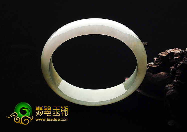糯冰种飘褐黄翡贵妃镯(52.6mm-46.4mm)