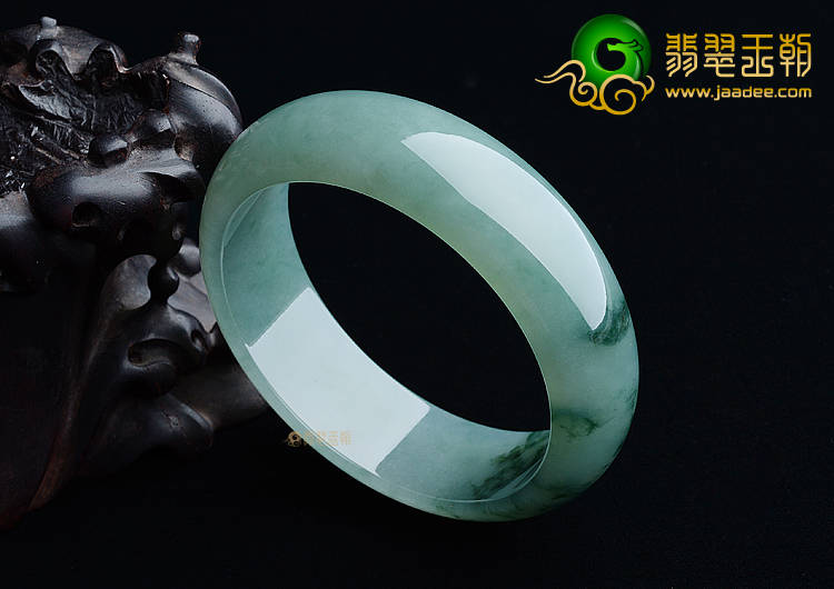(超值推荐)冰种晴水飘花手镯（60.5mm）