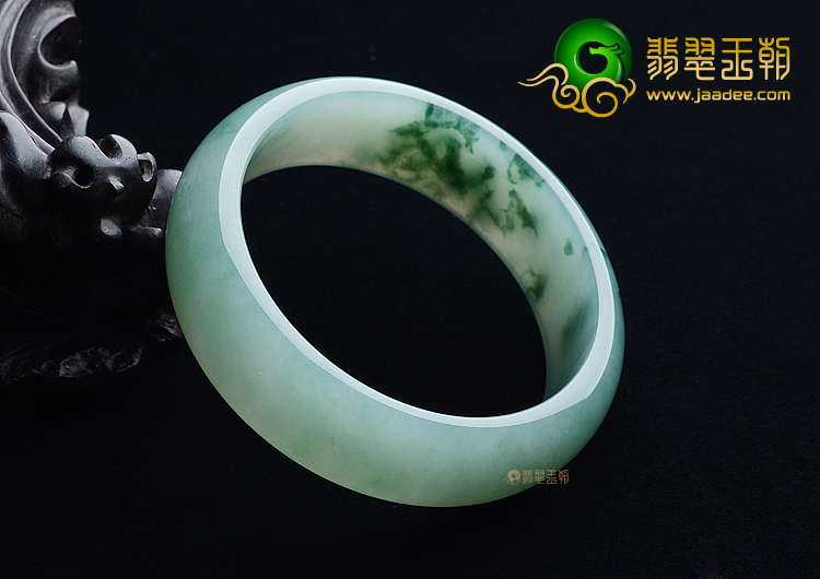 (超值推荐)冰种晴水飘花手镯（60.5mm）