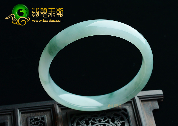(超值推荐)糯冰种晴水飘花手镯（57.5mm）