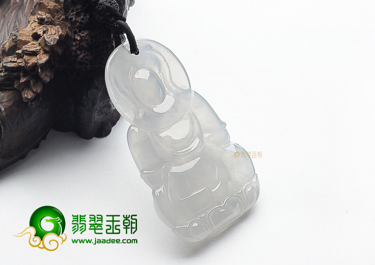 (超值推荐)冰玻种白色观音挂件