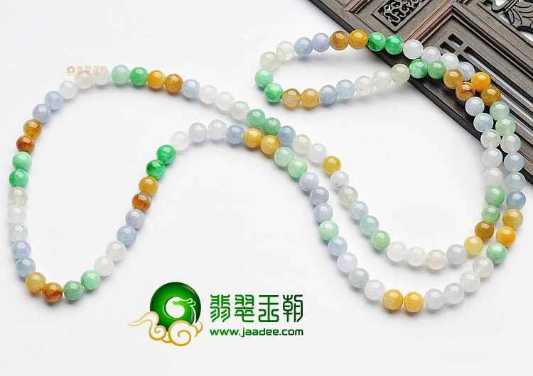 (超值推荐)冰种/糯冰种三彩项链/手链