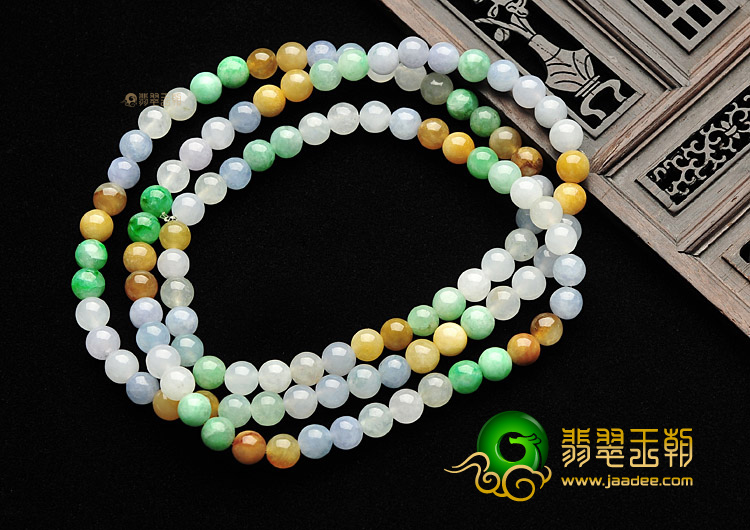 (超值推荐)冰种/糯冰种三彩项链/手链