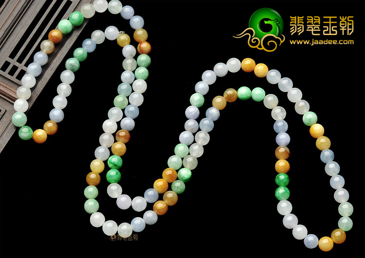 (超值推荐)冰种/糯冰种三彩项链/手链