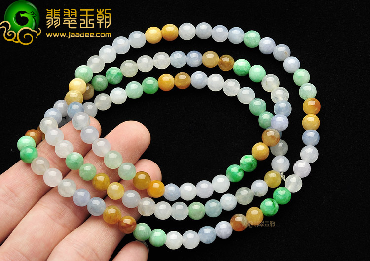 (超值推荐)冰种/糯冰种三彩项链/手链