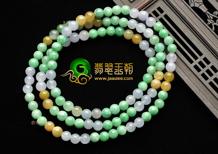 (超值推荐)冰种/糯冰种三彩项链/手链