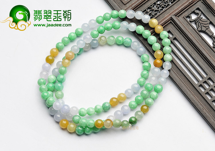 (超值推荐)冰种/糯冰种三彩项链/手链