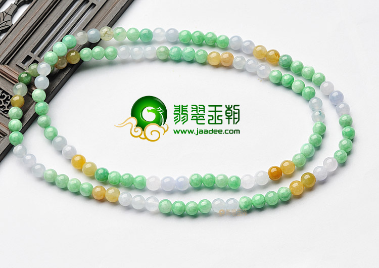 (超值推荐)冰种/糯冰种三彩项链/手链
