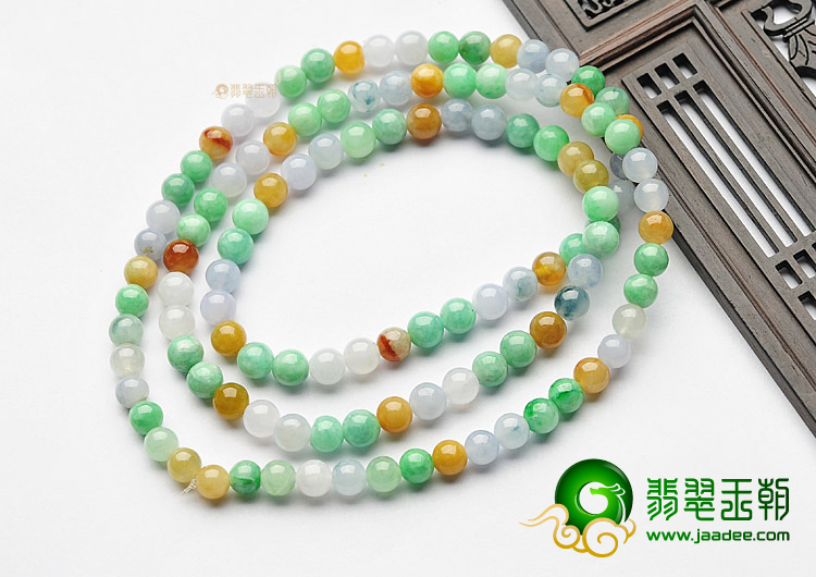 (超值推荐)冰种/糯冰种三彩项链/手链