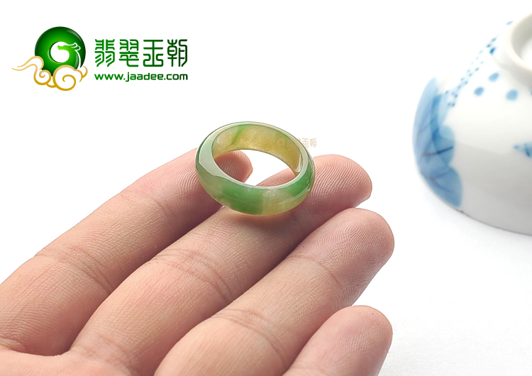 冰种黄加绿指环