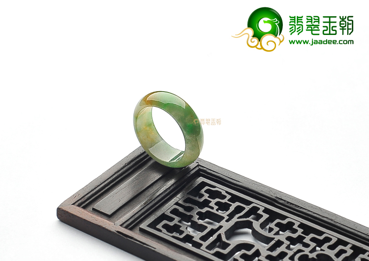 冰种黄加绿指环