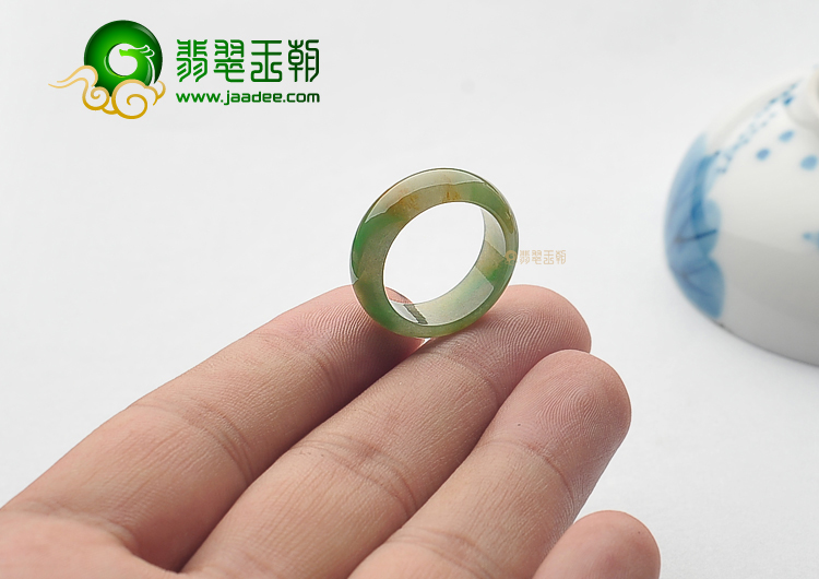 冰种黄加绿指环