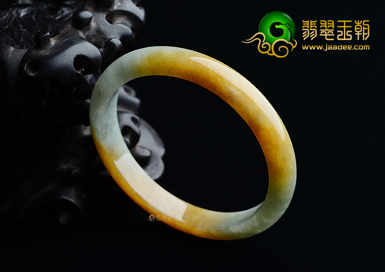 (超值推荐)糯冰种晴水黄翡手镯（53.5mm）