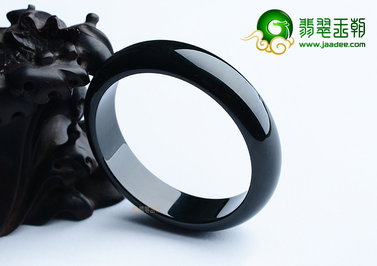 (超值推荐)细糯种墨翠手镯（56.5mm）