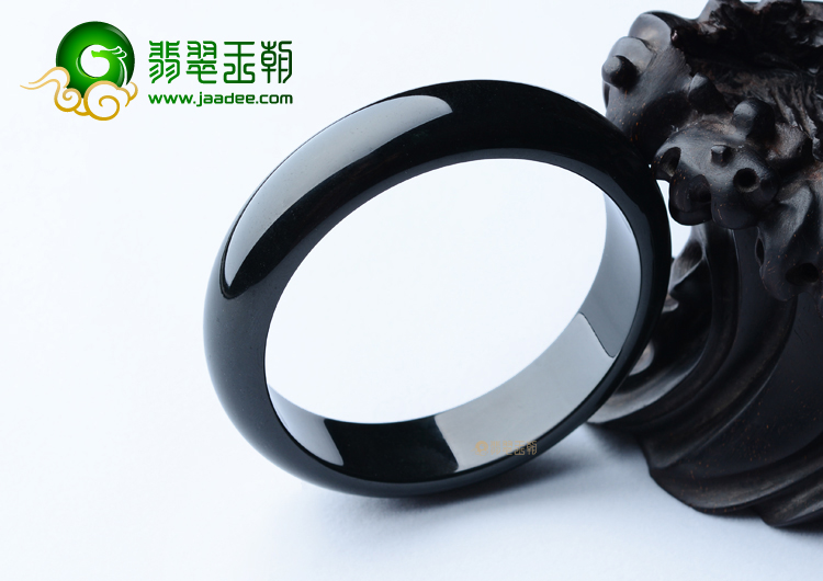 (超值推荐)细糯种墨翠手镯（56.5mm）
